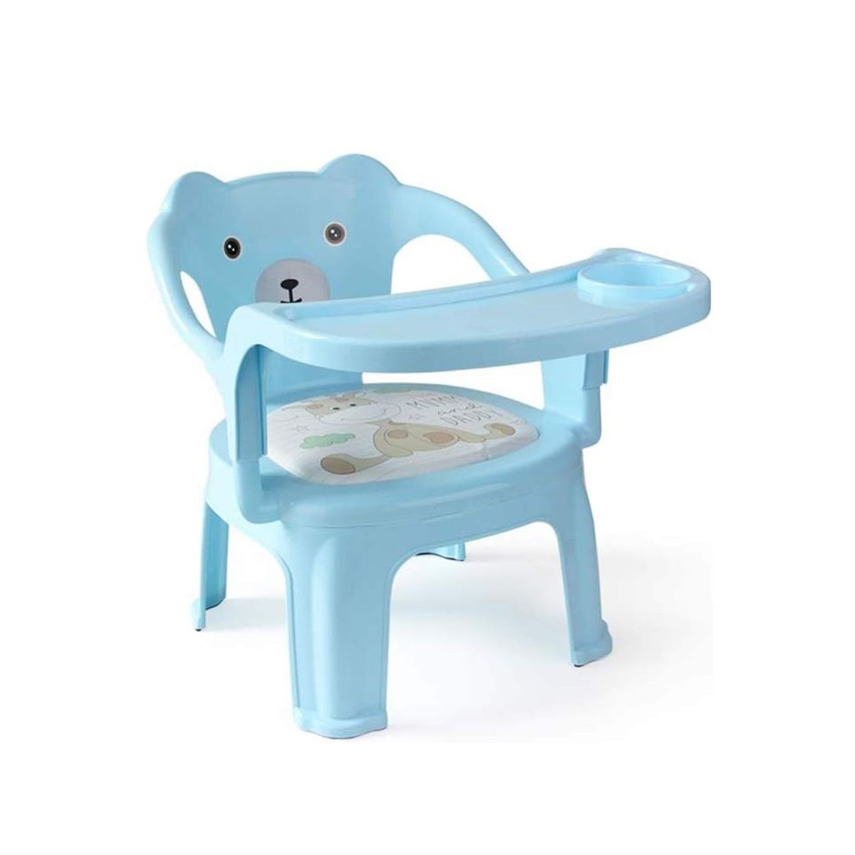 GENERICO - Silla Portátil Infantil Aprender A Comer y Espaldar Celeste