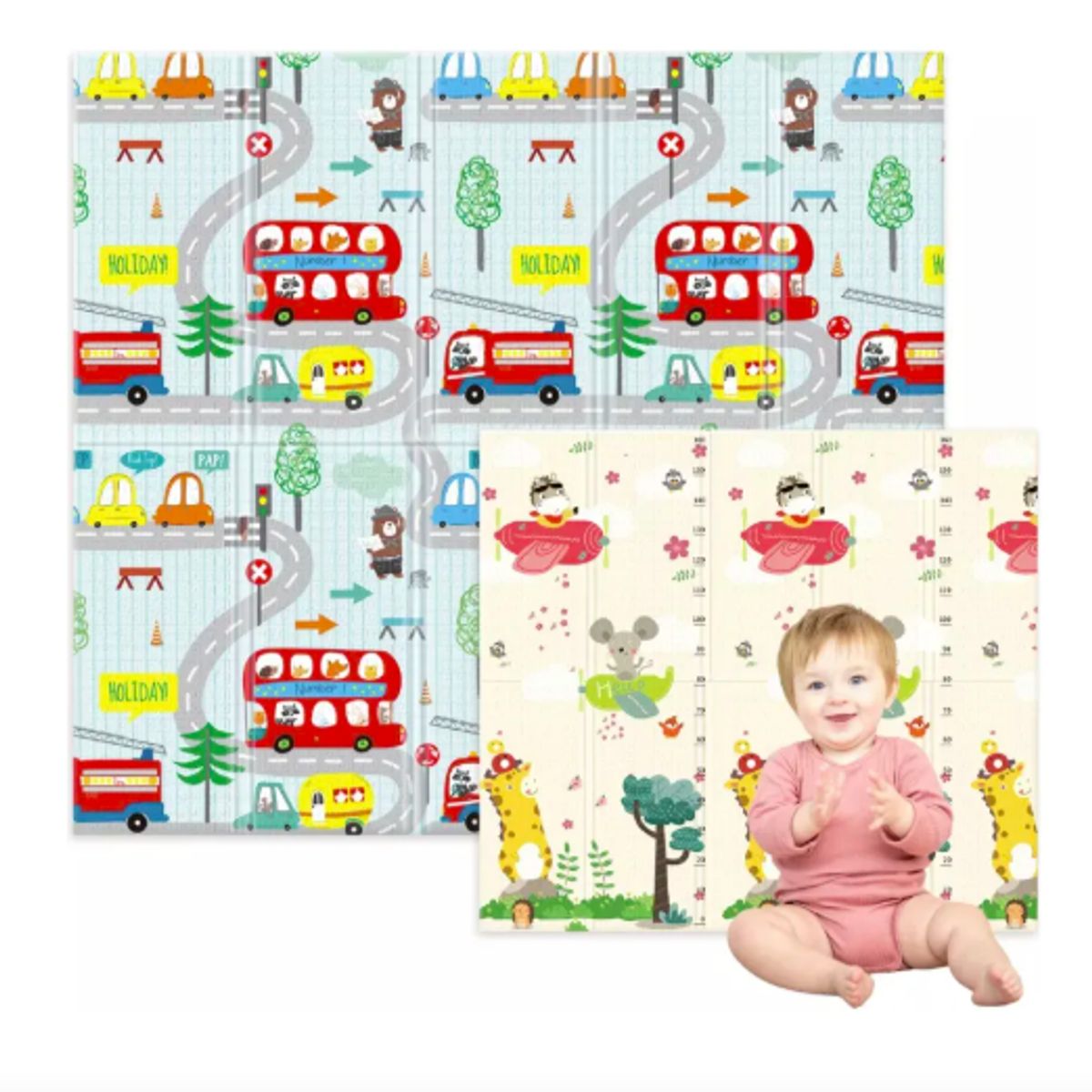GENERICO - Alfombra Antigolpes  Para Niños Bebes Plegable 180*120cm