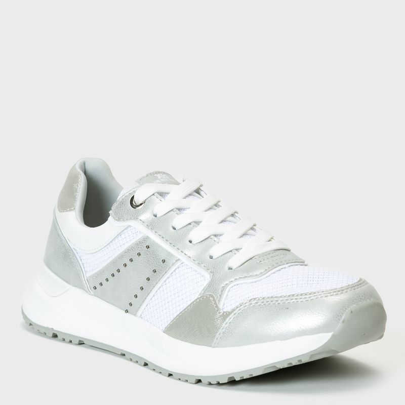XTI - Zapatilla Urbana Mujer Plateada