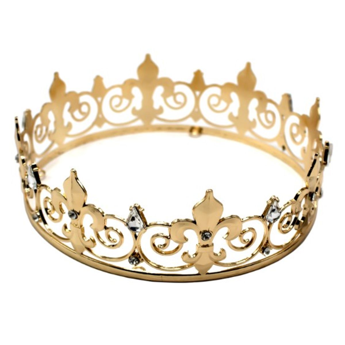 GENERICO - CORONA METALICA GRUESA REY DORADO X1UNI