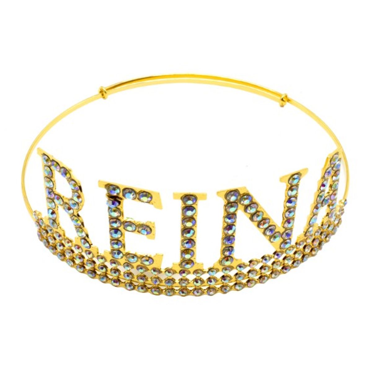 GENERICO - CORONA METALICA REINA DORADA X1UNI