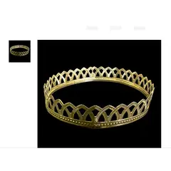 GENERICO - CORONA METALICA REY DORADO X1 UNI