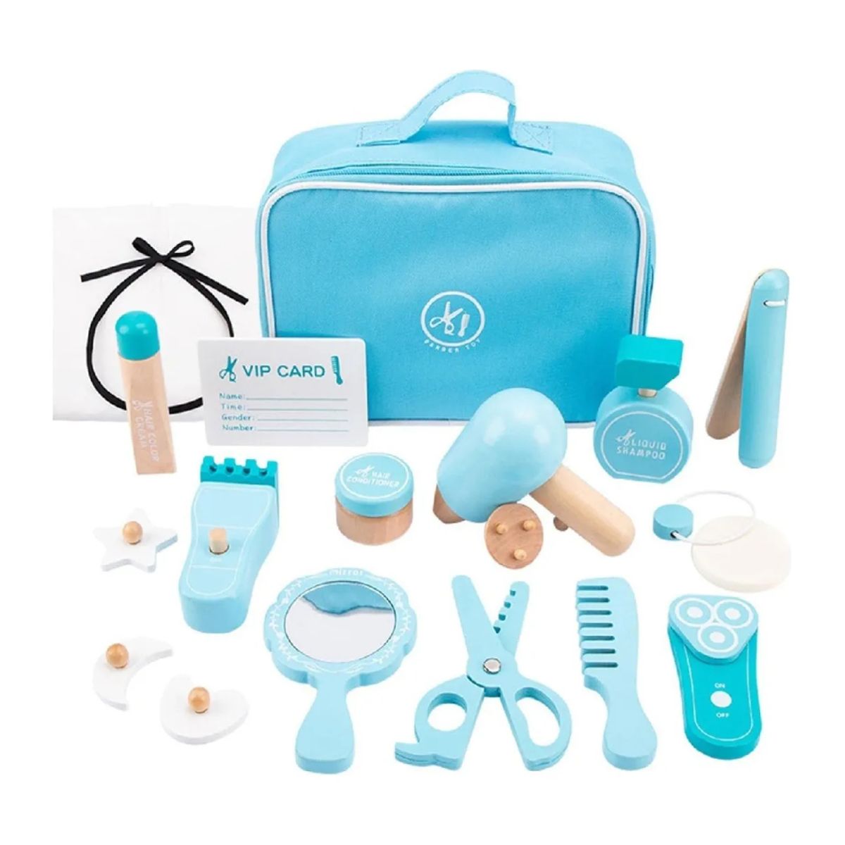 GENERICO - Juego Simulación Barbería Peluquería De Madera Para Niños