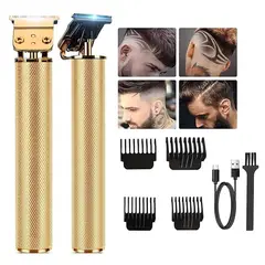 GENERICO - Maquina Cabello Barba Inalámbrica recargable Pro Dorada