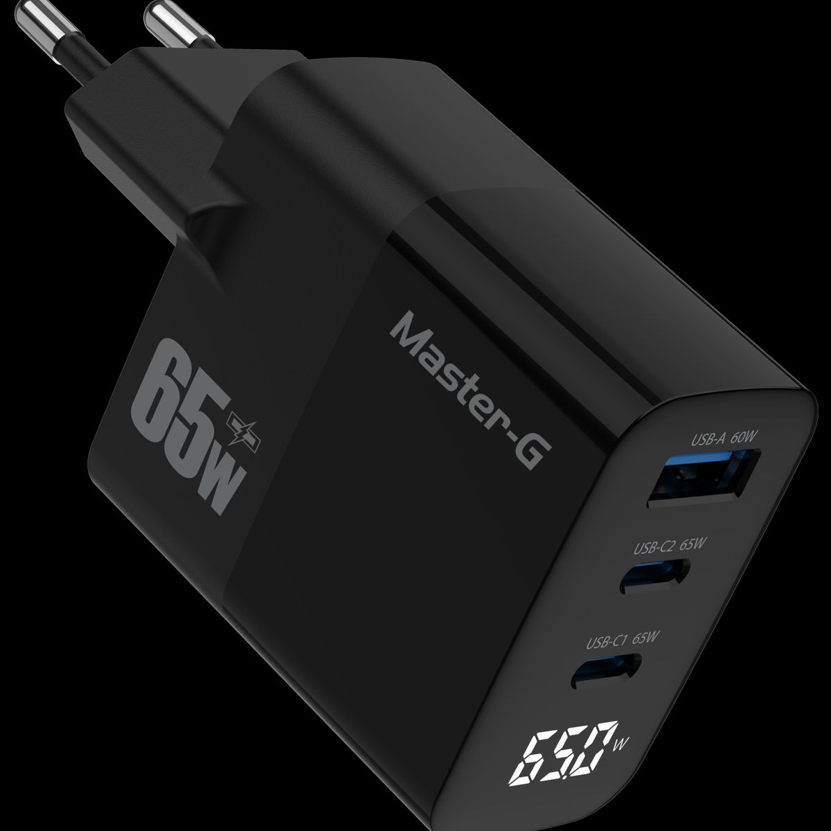 GENERICO - CARGADOR DE PARED MULTIPUERTO 65W 3A5A USB-A2USB-C MASTER-G MGCHARGER65