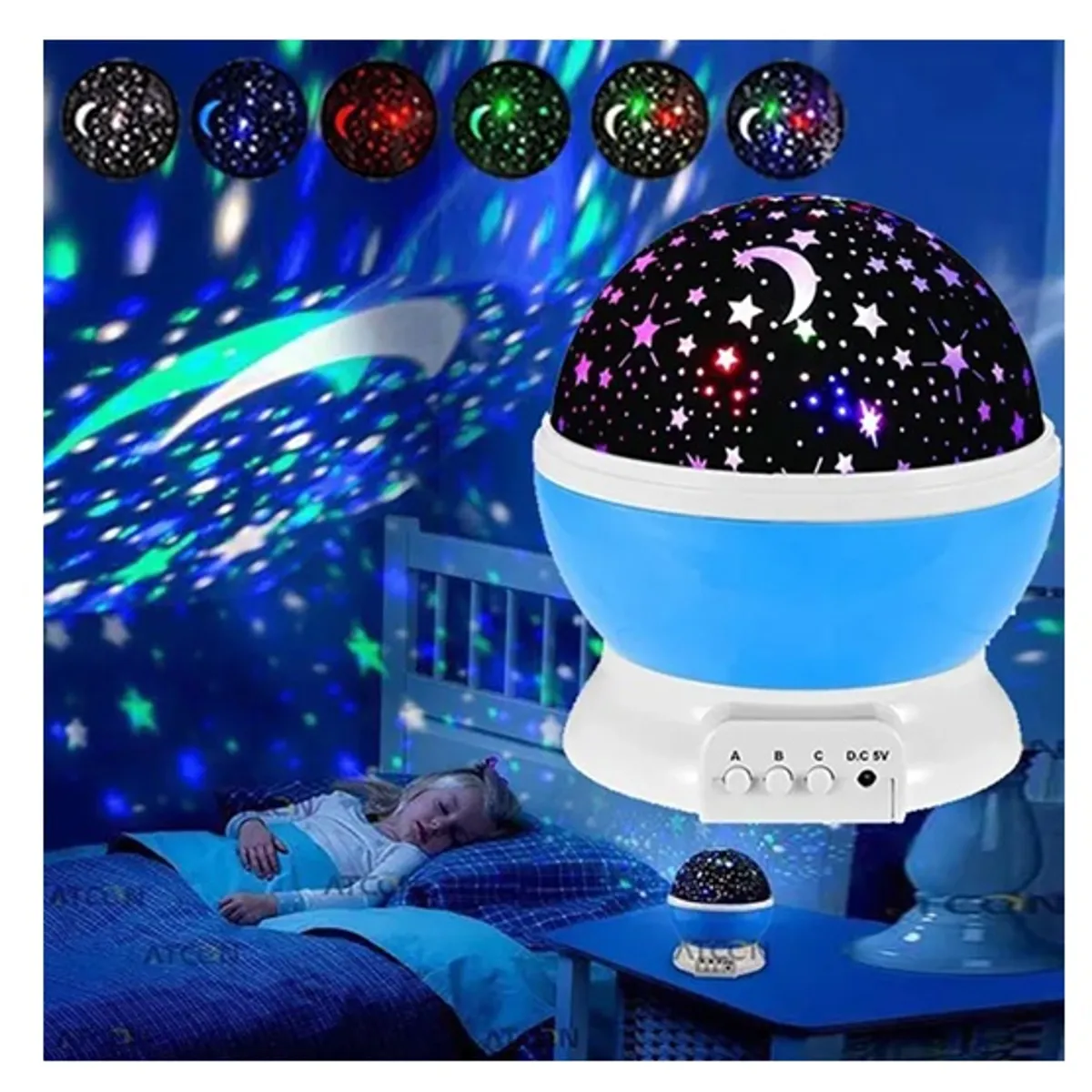 GENERICO - Espanta cucó Proyector De Estrellas lampara Luces Azul