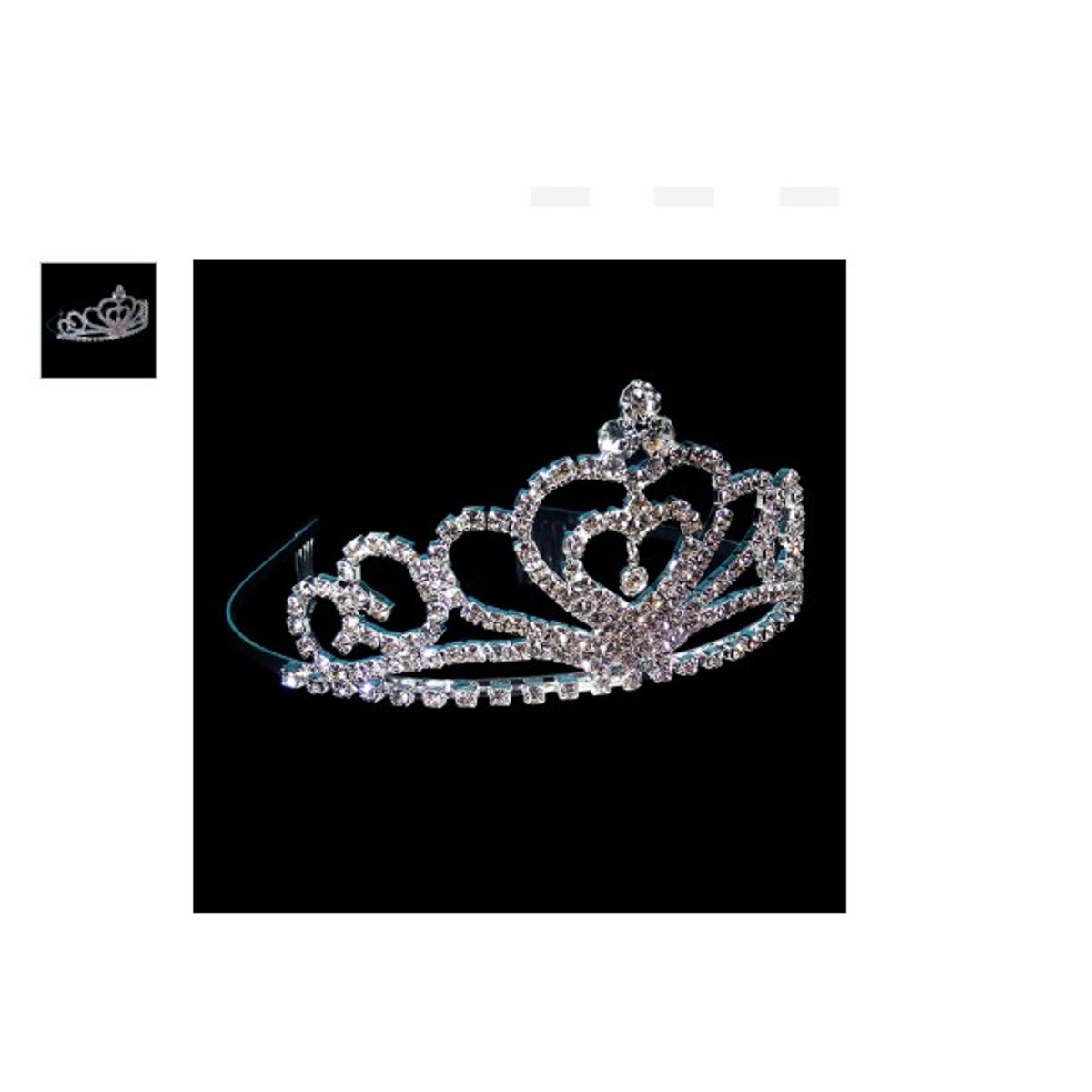 GENERICO - CORONA STRASS GRANDE PEINETA D X1 UNI