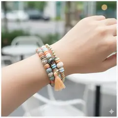 GENERICO - Correa Pulsera Bohemia para Apple Watch 4244 mm Diseño de Joyería Artesanal con Ajuste Elástico