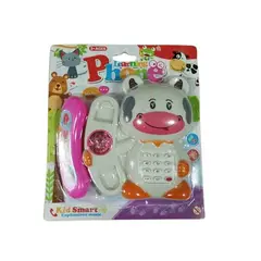 GENERICO - Juguete telefono vaca con sonido + pilas