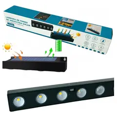 NO LOGO - Lámpara Aplique Solar 6 Led Impermeable Terraza Jardín