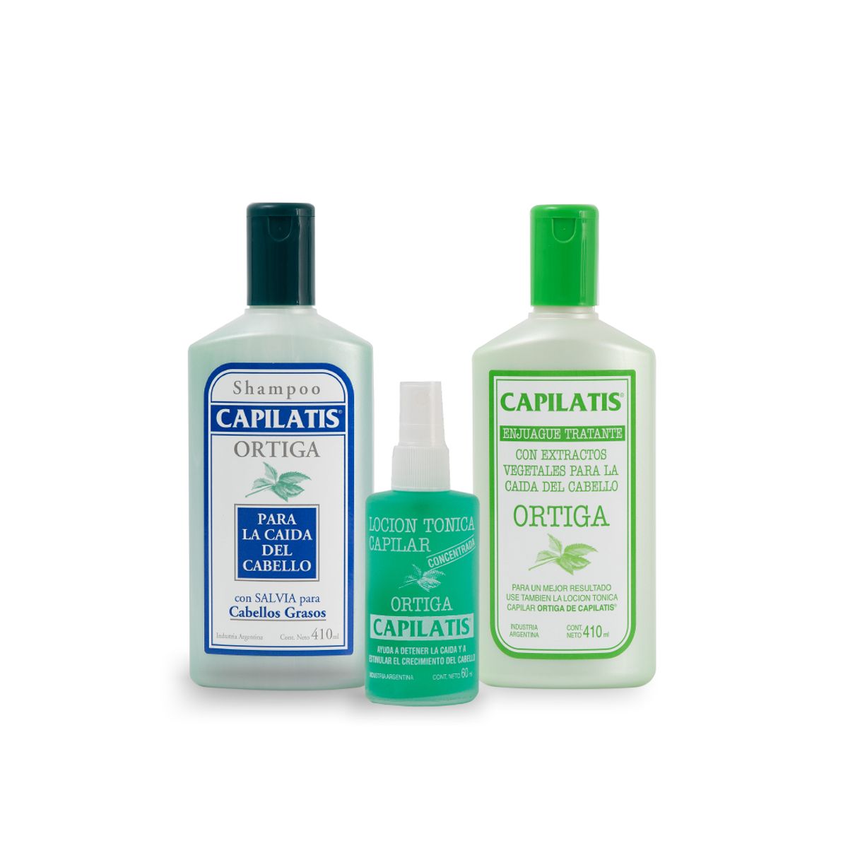CAPILATIS - Capilatis Set Ortiga Graso Shampoo + Enjuague + Locion Ortiga