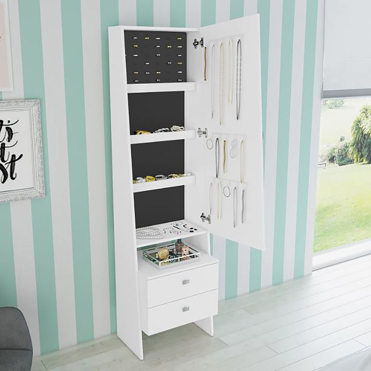 TECNOMOBILI - TOCADOR CON ESPEJO BLANCO PE2008