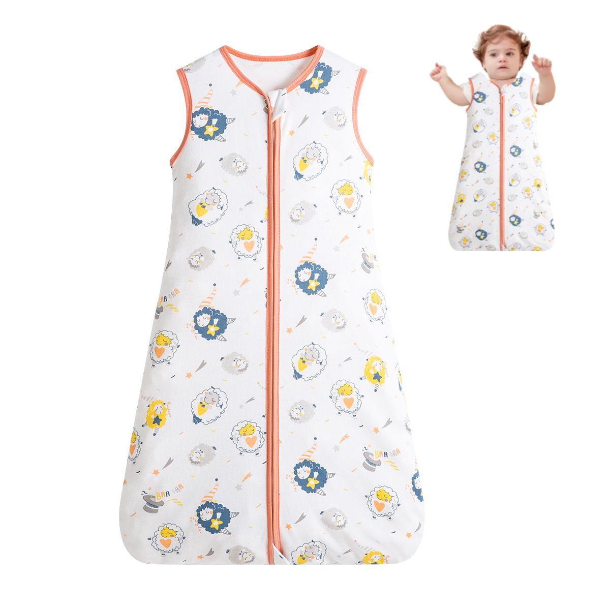 ATURE - Saco De Dormir Sin Mangas Para Bebés Anti-patadas Pijama