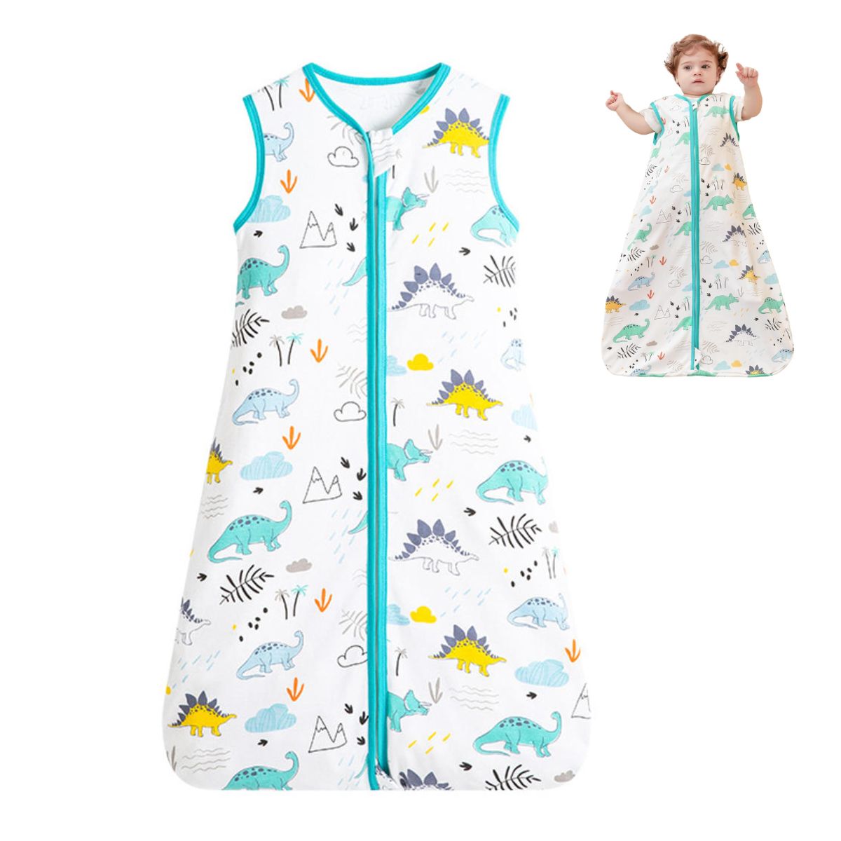 ATURE - Saco De Dormir Sin Mangas Para Bebés Anti-patadas Pijama