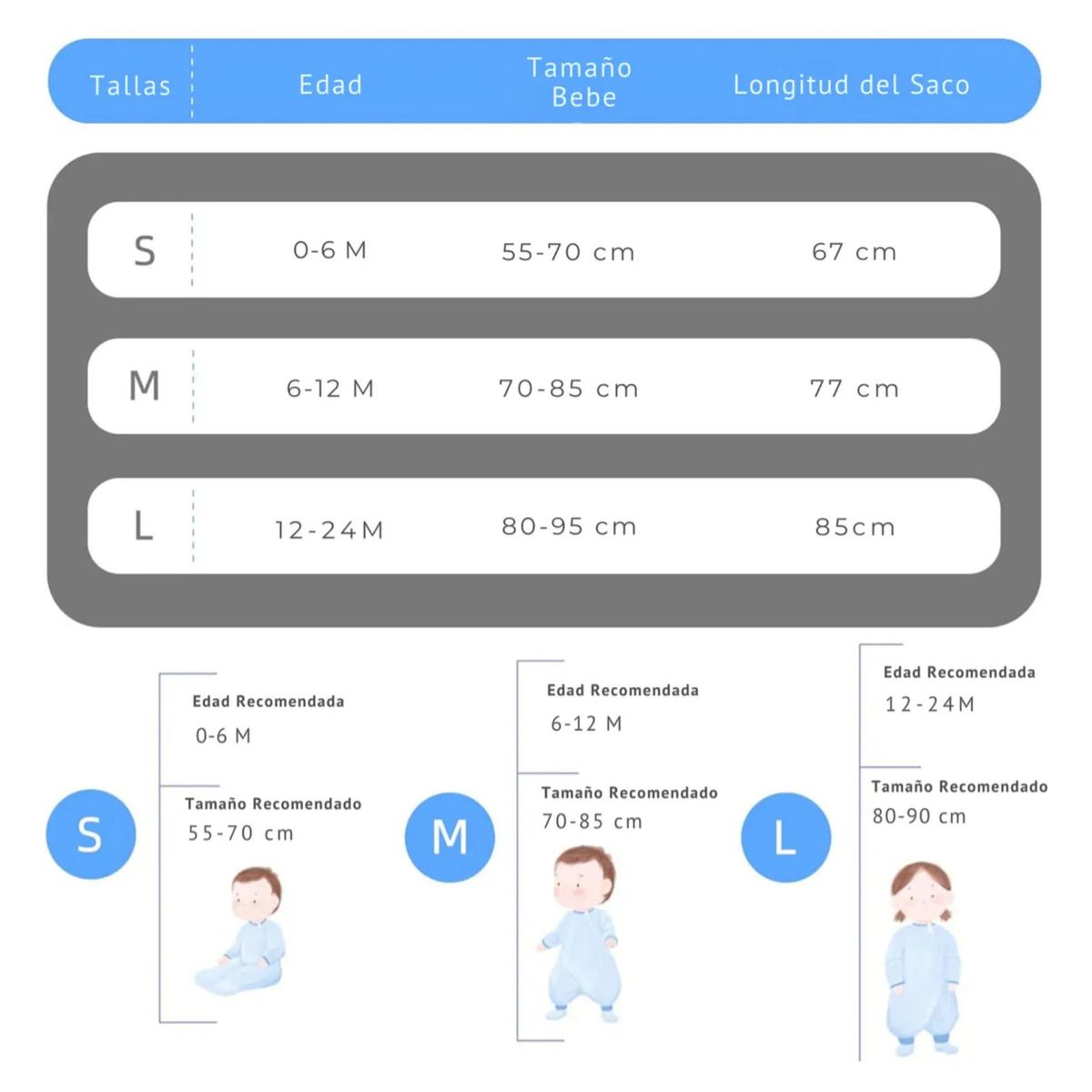 ATURE - Saco De Dormir Sin Mangas Para Bebés Anti-patadas Pijama