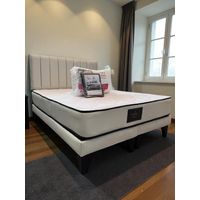 Cama 2 Plazas Crudo Henko Premium Base + Respaldo + Colchon + Almohadas + Juego de sabana