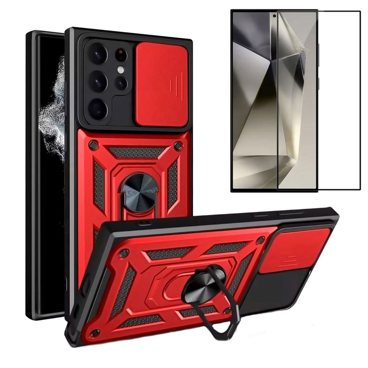 BELKRA - Carcasa Para Samsung S25 Ultra + Mica Protector Lamina