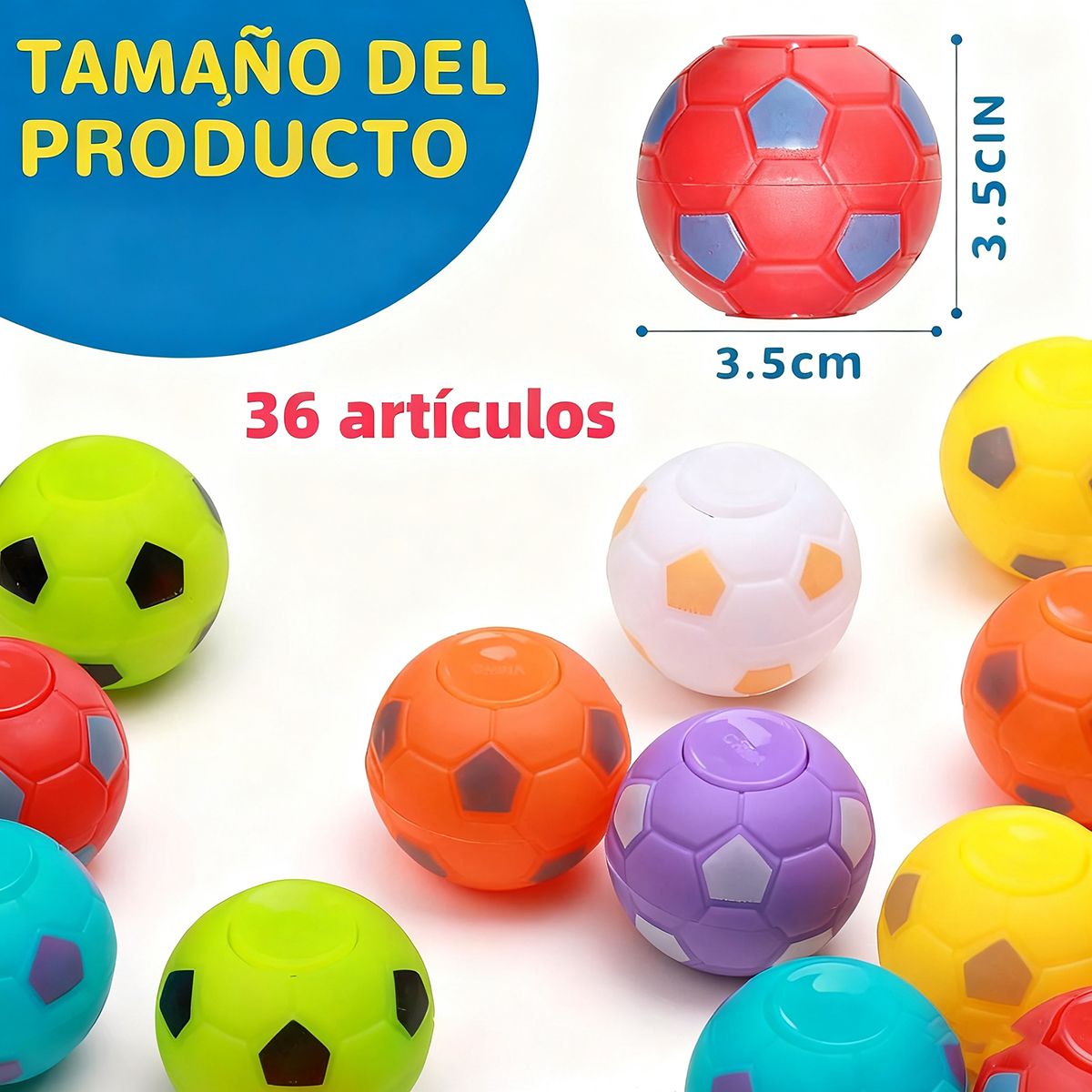 GENERICO - 36 Pelotas De Estrés Para Dedos De Fútbol Regalos Para Niños