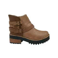 HERIEL - Botín Camel Plataforma Mujer