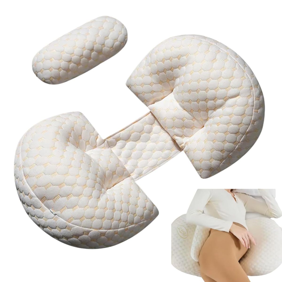 KINDA NICE - Almohada Multifuncional De Apoyo Lumbar Para Embarazadas