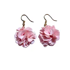 GENERICO - Aros Pendientes Flor Rosado
