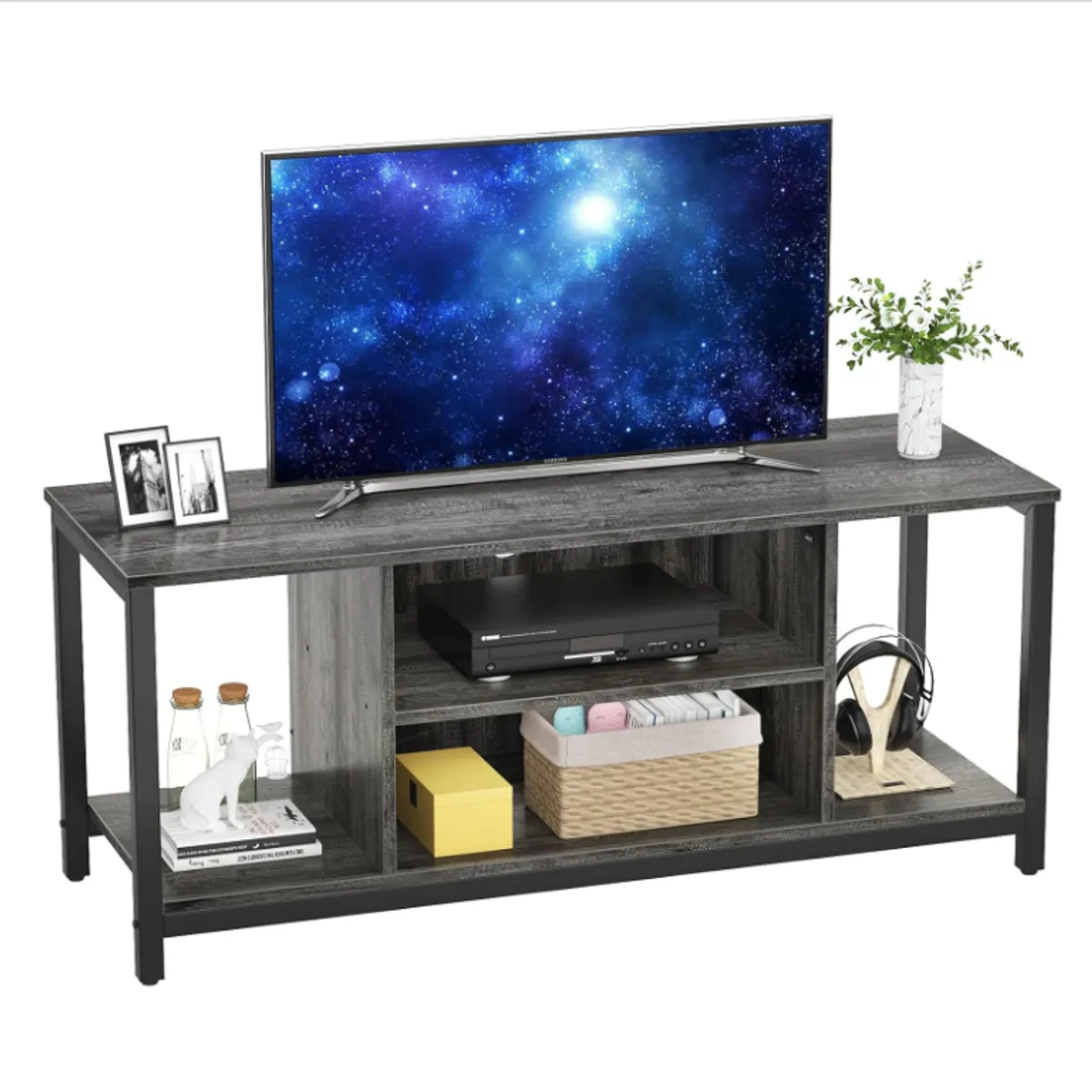 YOMYM - Soporte de TV de Tres Niveles, Adecuado Para Televisores de 50 Pulgadas o Menos 112×42×50cm