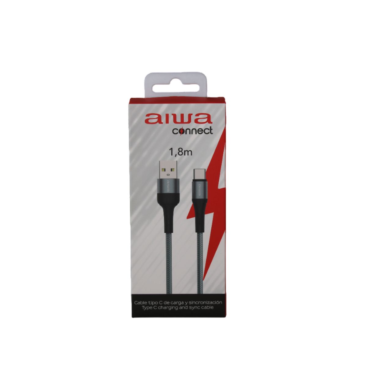 AIWA - CABLE DATO CABLE USB A TYPE C 1.8 MTS 3A AIWA AW-CSAC6G