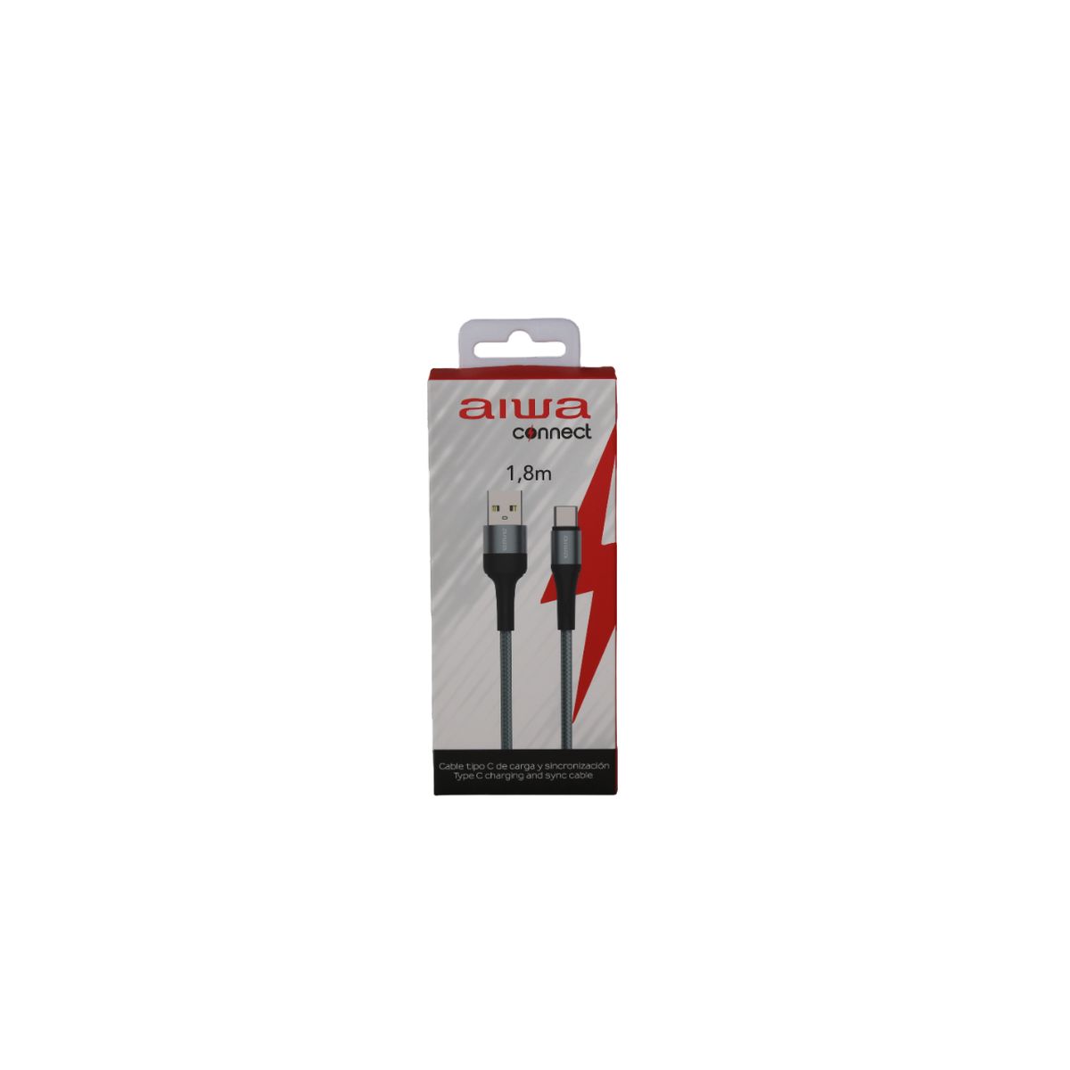 AIWA - CABLE DATO CABLE USB A TYPE C 1.8 MTS 3A AIWA AW-CSAC6G