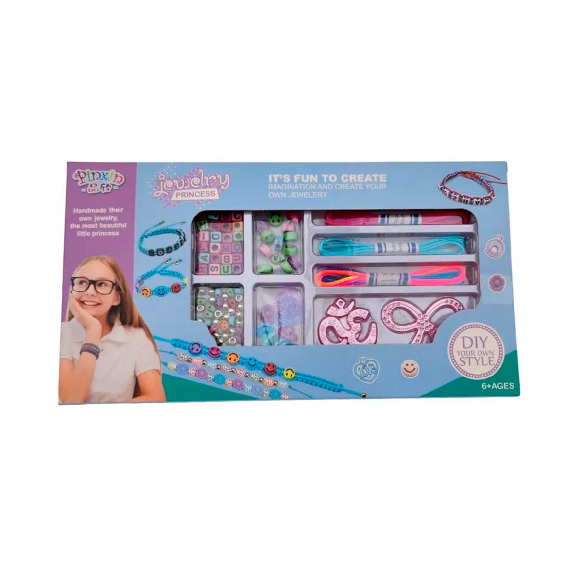 GENERICO - Set Hacer Pulseras Hilos Cuentas Juguete Niñas Belleza