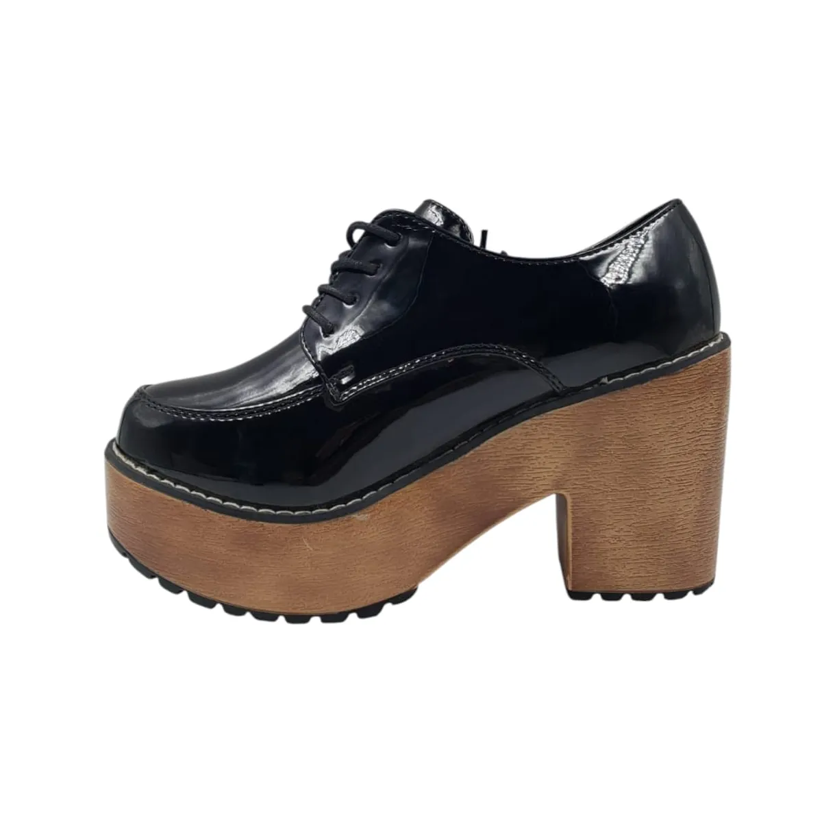 HERIEL - Zapato Negro Plataforma Mujer