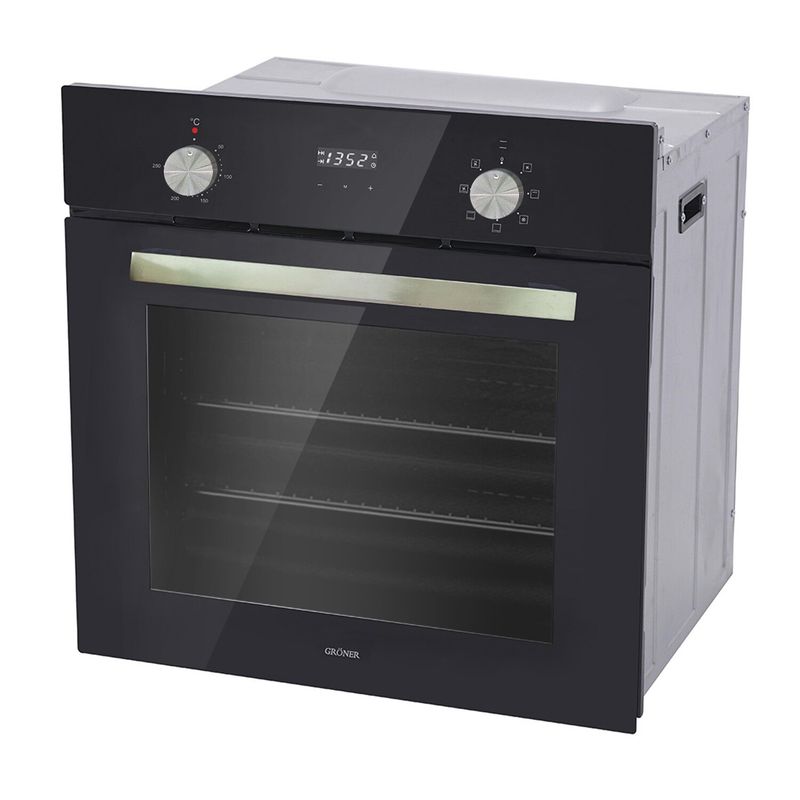 GRONER - Horno Eléctrico Empotrable Black 7F 56L