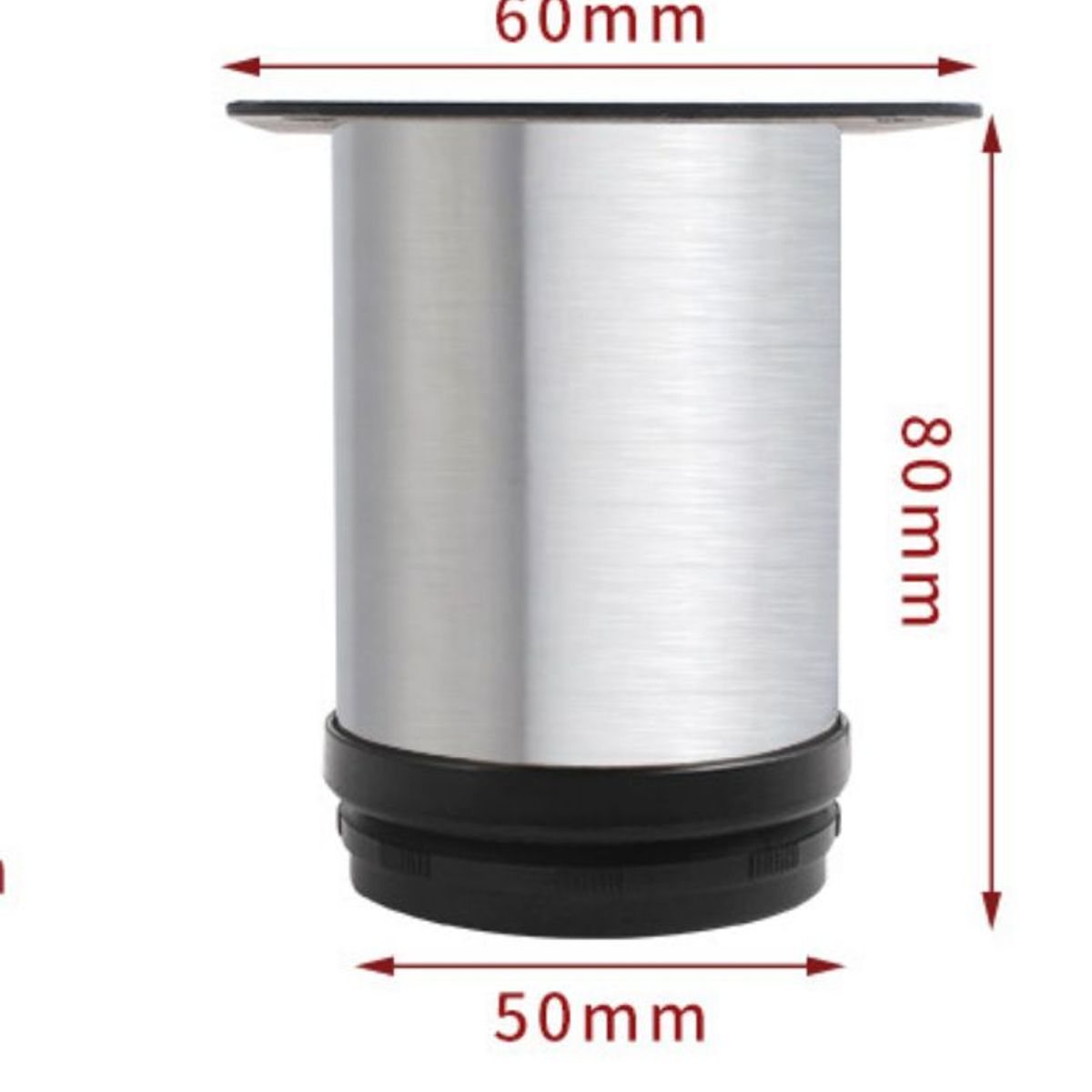 KINDA NICE - Pack 4 Pata Regulable Para Mueble 50x80mm