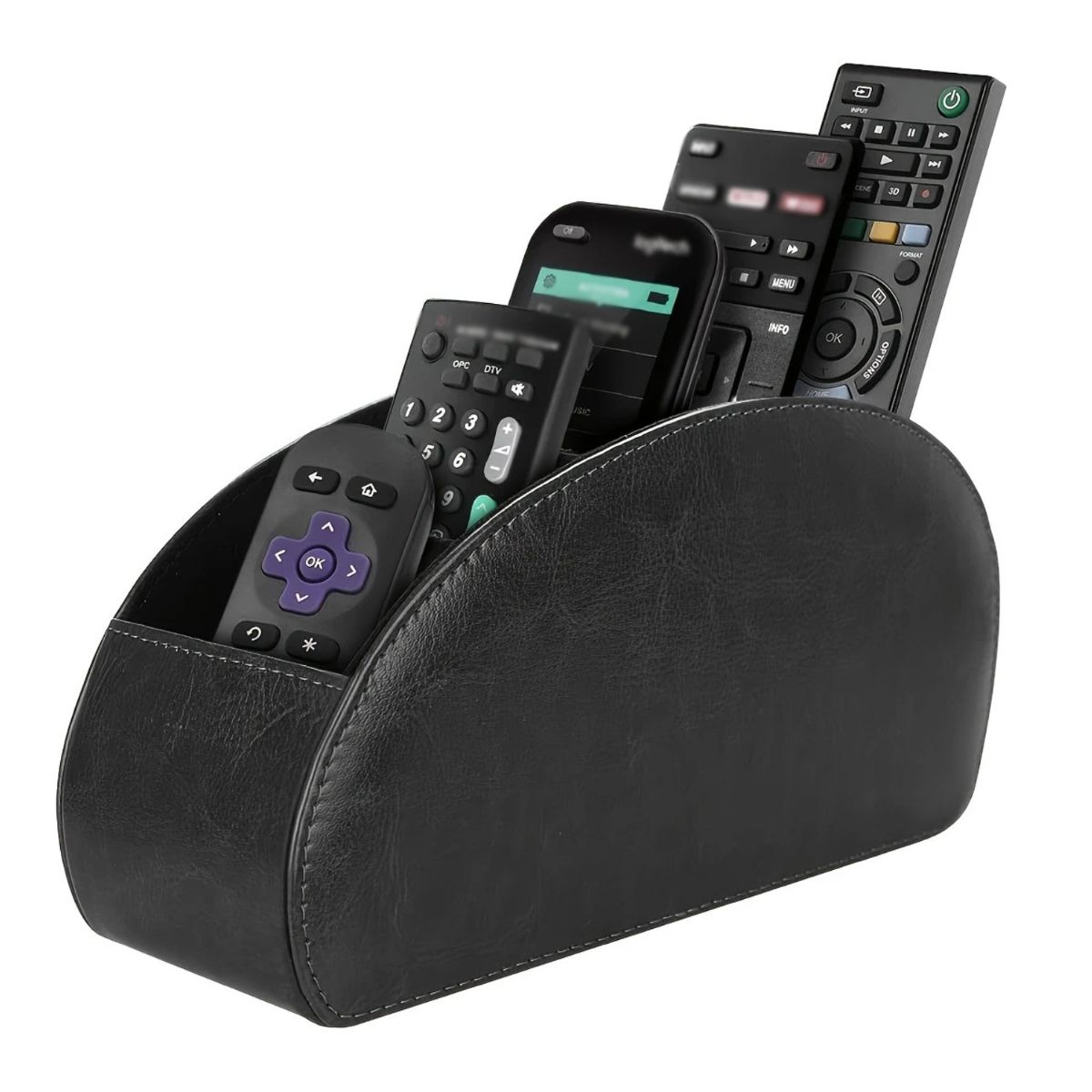 KINDA NICE - Organizador De Controles Remotos 5 Compartimentos Negro