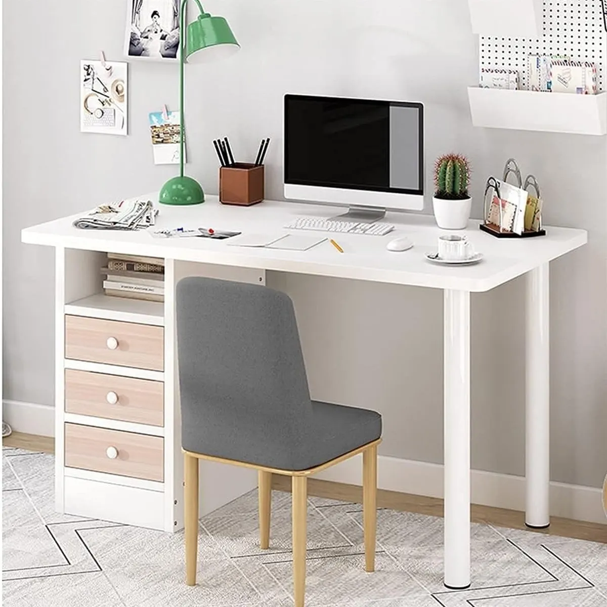 YOMYM - Escritorio Oficina Multifuncional de Cajones100x 50x73cm