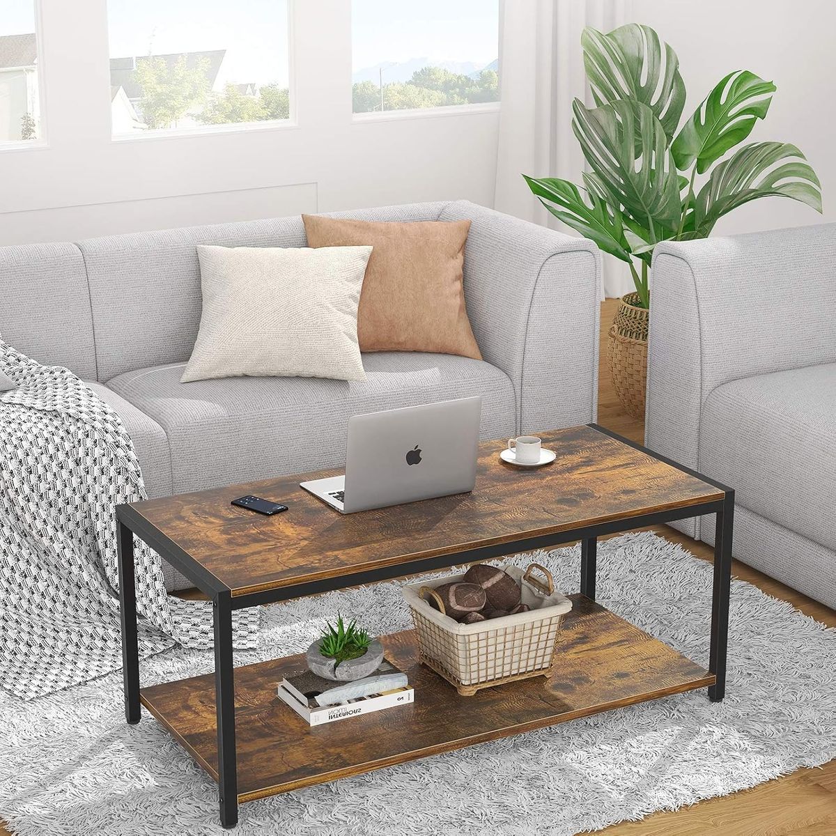 YOMYM - Mesa de Centro,Mesa Auxiliar 120 x 50 x 45 cm