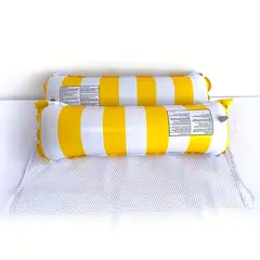 GENERICO - Hamaca flotante rayada Ideal para piscina y playa-amarillo