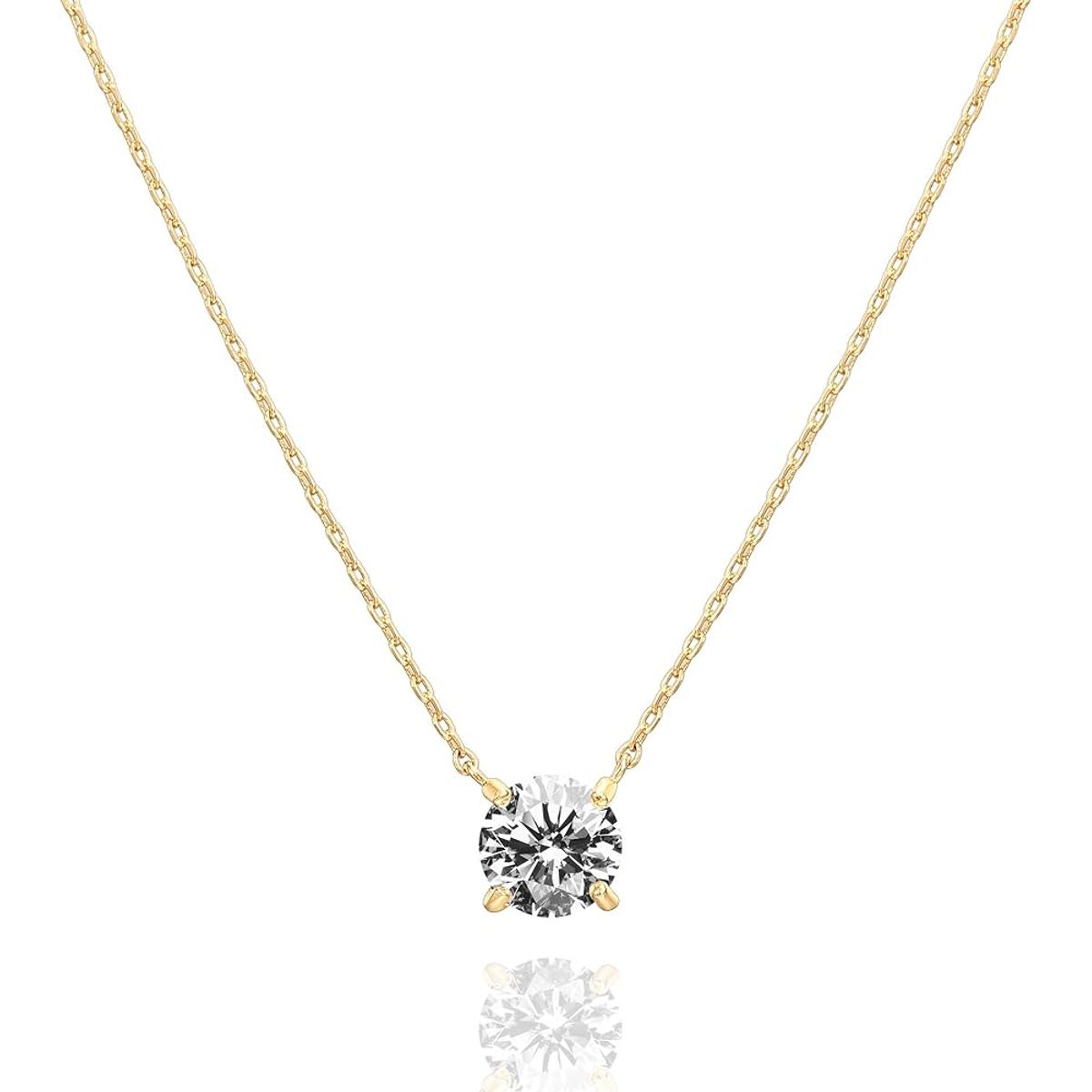 LUXURYJOYAS - Off Collar Punto Cristal Mujer Oro 18k Bañado Circonita