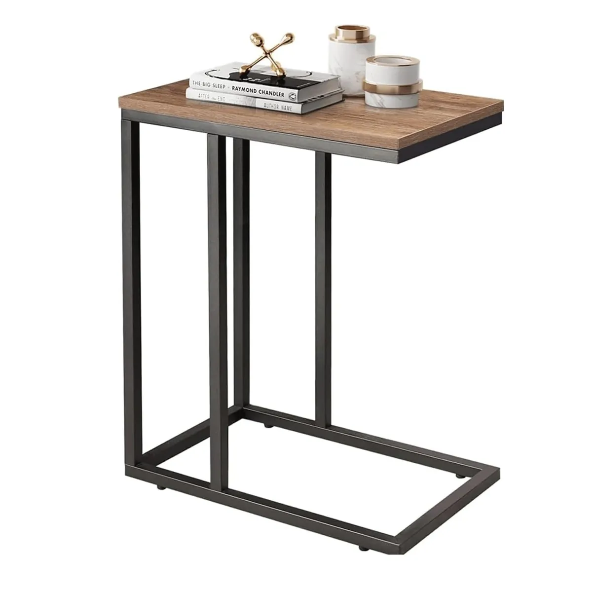 YOMYM - Mesa Auxiliar De Cuadrado Salón 48×30×60 CM Marrón