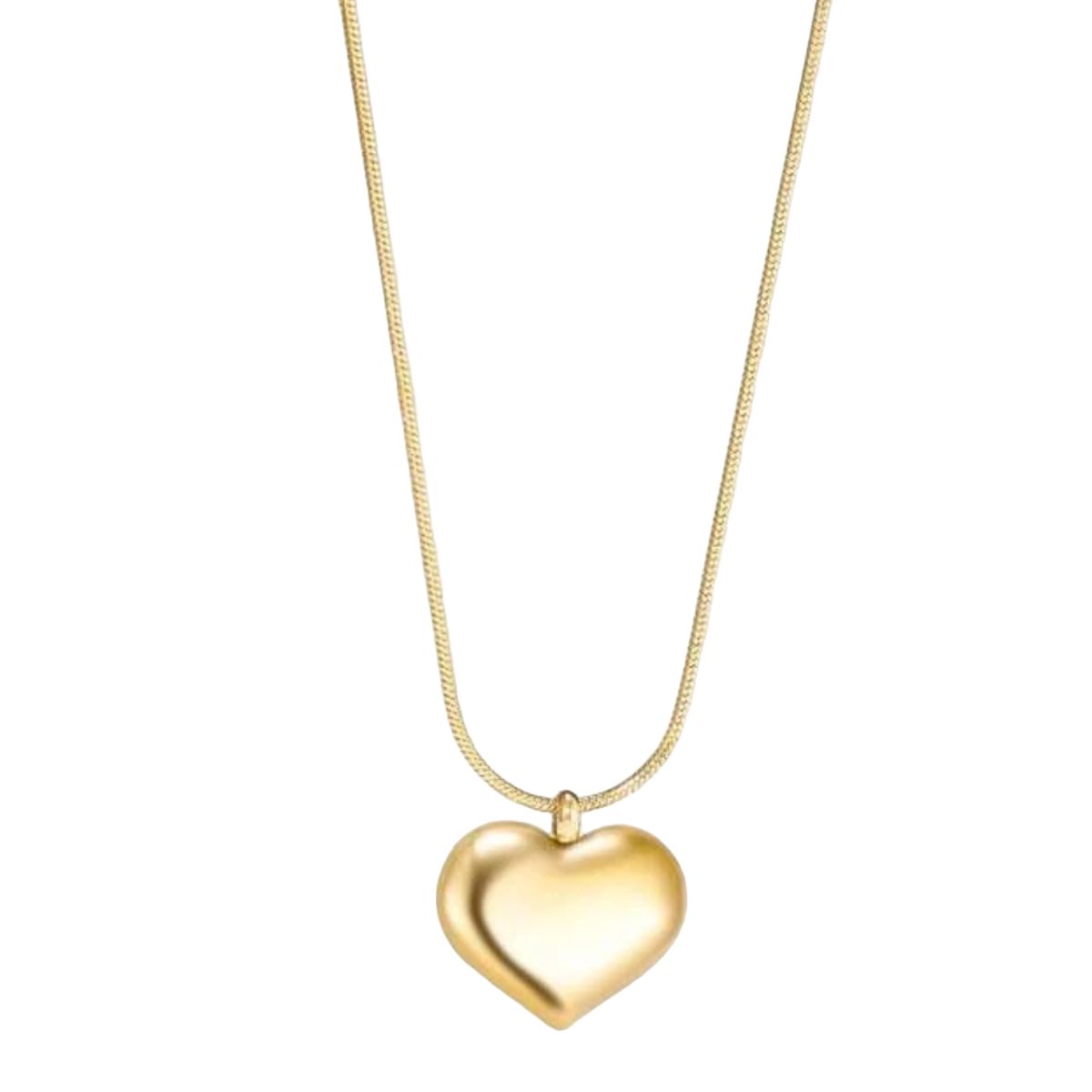 LUXURYJOYAS - Collar Mujer Corazón Moderno Oro 18kt Bañado Exclusivo