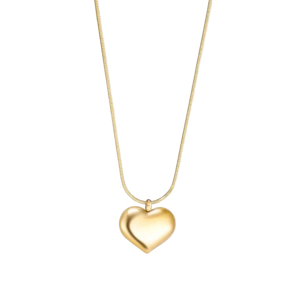 LUXURYJOYAS - Collar Mujer Corazón Moderno Oro 18kt Bañado Exclusivo