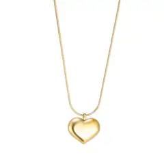 LUXURYJOYAS - Collar Mujer Corazón Moderno Oro 18kt Bañado Exclusivo