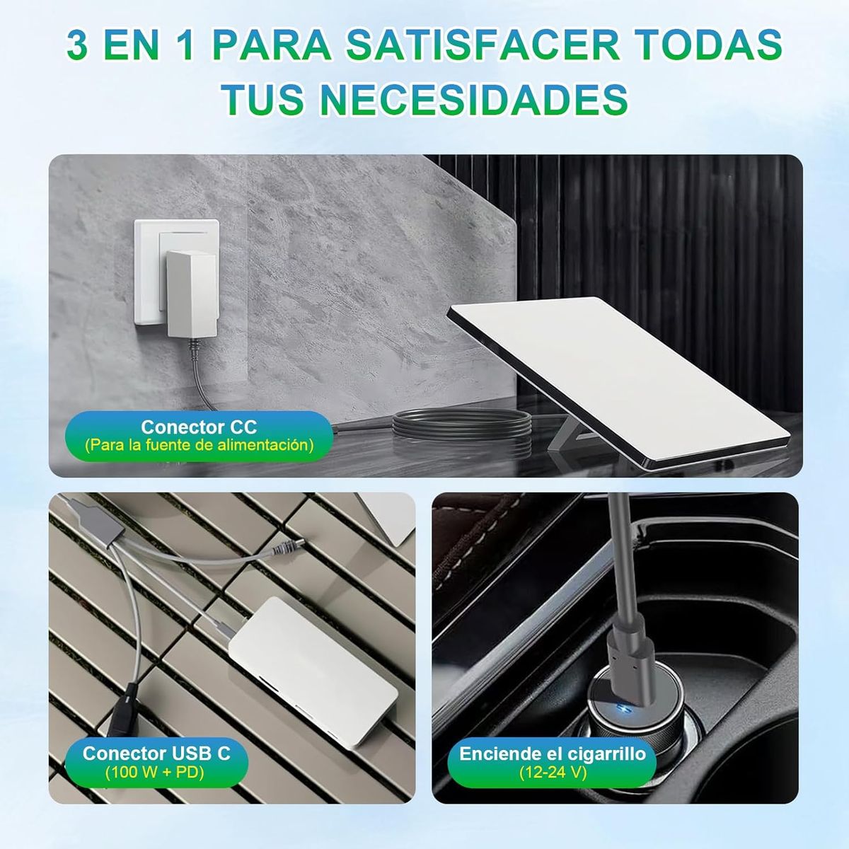 KUANGYE - Cable Cargador De Auto Genérico Para Starlink Mini 3 En 1