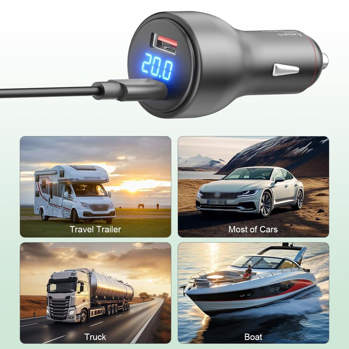 KUANGYE - Adaptador De Corriente 12v Para Starlink Mini + Cable Tipo C 5m