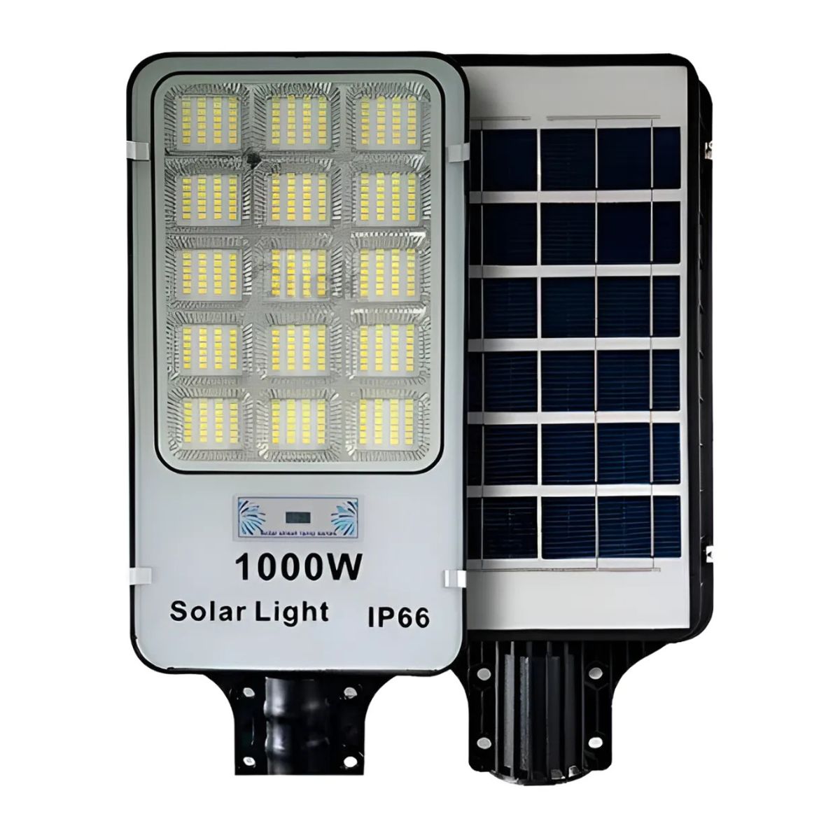 GENERICO - Pack X3 Focos Solares 1000w Potentes Foco Exterior Led Carca Carcasa Negro Luz Blanco Frío