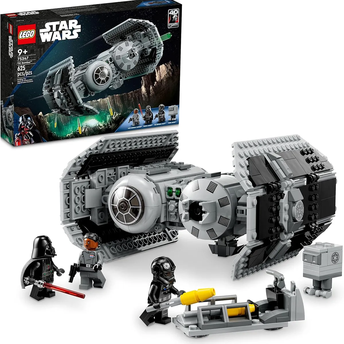 LEGO - Lego Star Wars Tie Bomber Con Darth Vader Y Droid 75347