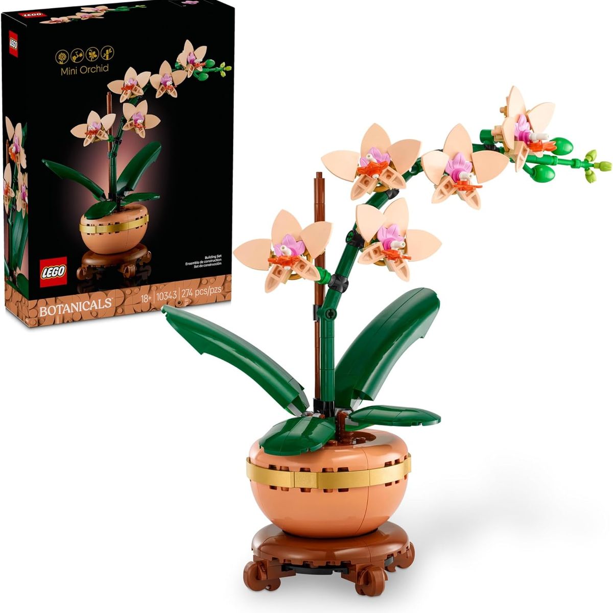 LEGO - LEGO - Botanicals Mini Orchid Building Set for Adults 10343