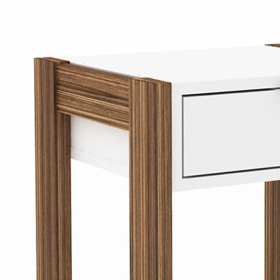 Imagen 2 del producto VELADOR 1 CAJON BLANCO-NOGAL 54,4x41x35,5 AZ1023