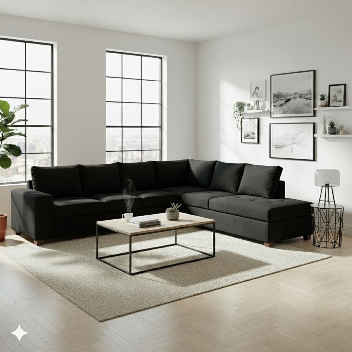 INTERMUEBLES - Sofá Seccional Senna XL Derecho Felpa