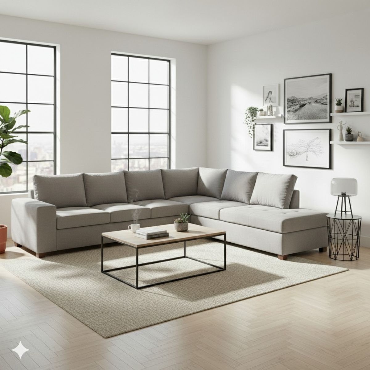 INTERMUEBLES - Sofá Seccional Senna XL Derecho Felpa