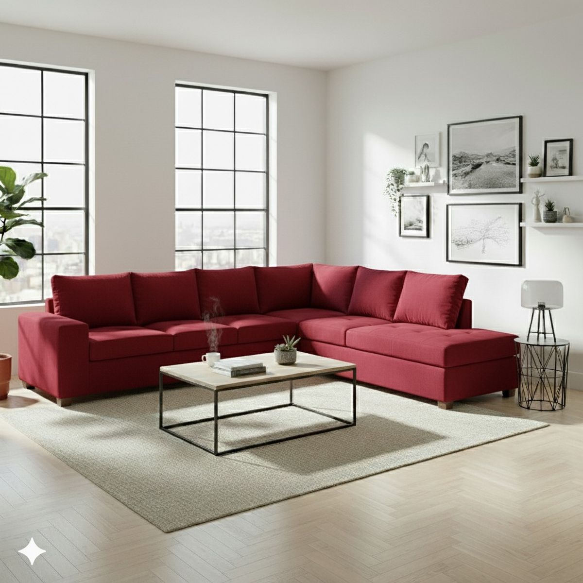 INTERMUEBLES - Sofá Seccional Senna XL Derecho Felpa